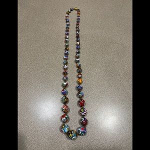 Solid 24 inch beaded Boho necklace